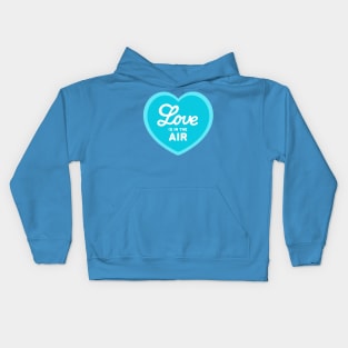 Turquoise Love is in the Air Kids Hoodie